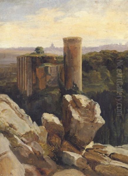 Castelli Romani Oil Painting by Leon-Auguste Melle