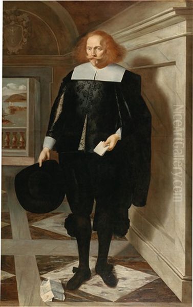 Portrait Of Coriolano Orsucci Oil Painting by Charles Mellin