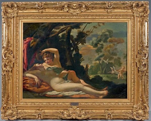 Venus Et Adonis Oil Painting by Charles Mellin