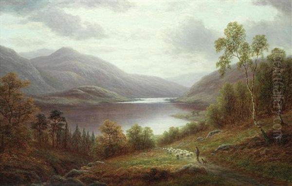 Thirlmere From The Hills, Cumberland Oil Painting by William Mellor