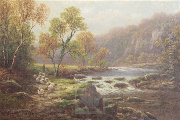 'thornton Gyhll Grasmere, Ingelton' & 'on The Wharfe, Bolton Woods' Oil Painting by William Mellor