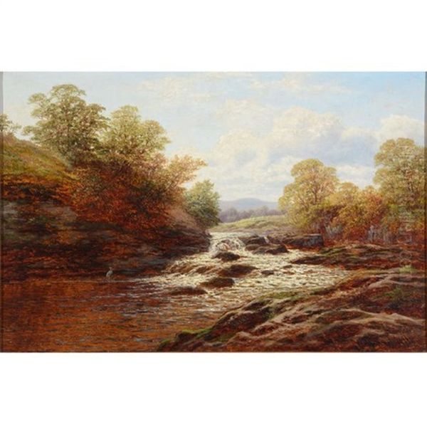 On The Warfe, Gassington Yorkshire Oil Painting by William Mellor