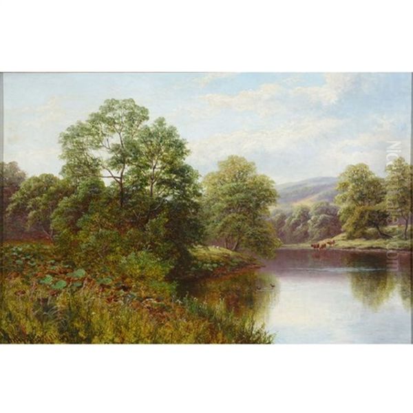 On The Nidd, Yorkshire Oil Painting by William Mellor