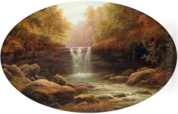 Gort Stock Fall Nr. Bingley, Yorkshire Oil Painting by William Mellor