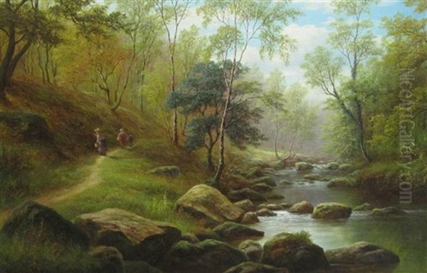 Oak Beck Near Harrogate Oil Painting by William Mellor