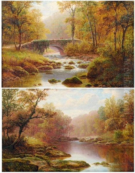 Old Bridge, Bolton Woods, Yorkshire Oil Painting by William Mellor