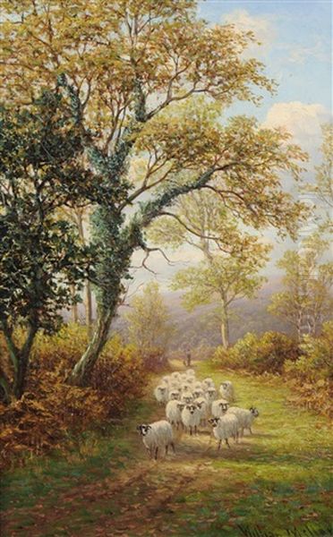 A Lane Near Ripley, Yorkshire Oil Painting by William Mellor