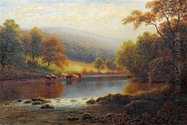 On The Wharfe Near Beamsley, Yorkshire Oil Painting by William Mellor