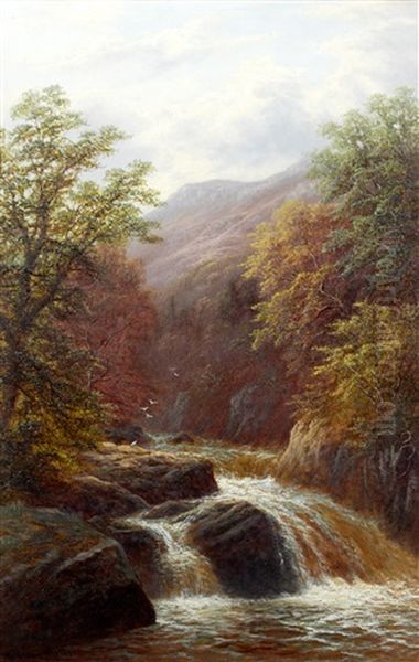 On The Llugwy, North Wales Oil Painting by William Mellor