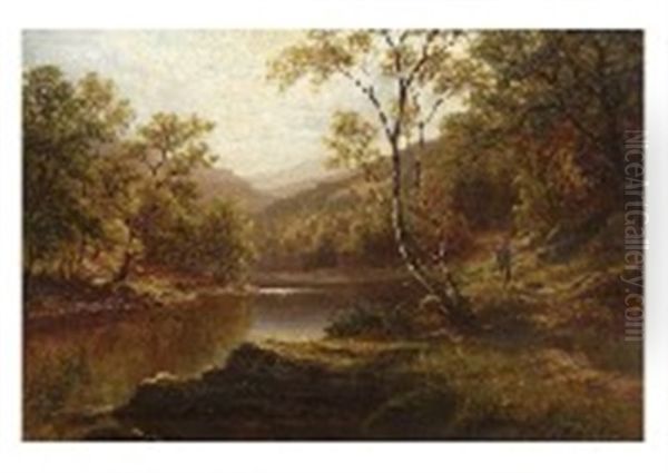 River Dee Oil Painting by William Mellor