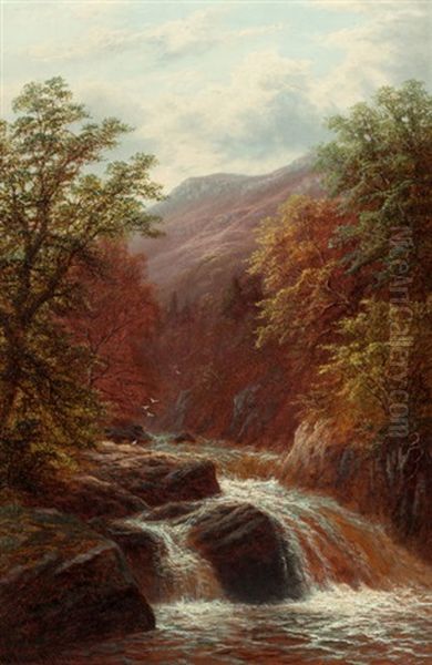 On The Llugwy, North Wales Oil Painting by William Mellor