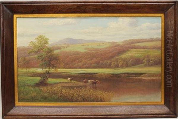 On The Warfe Near Ilkley (england) Oil Painting by William Mellor