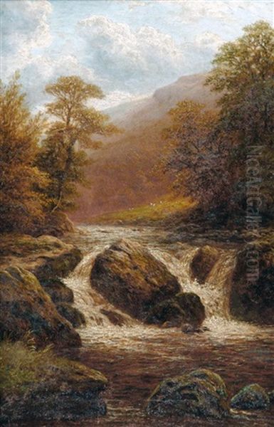 On The Greta, Rokeby Nr Barnard Castle Oil Painting by William Mellor