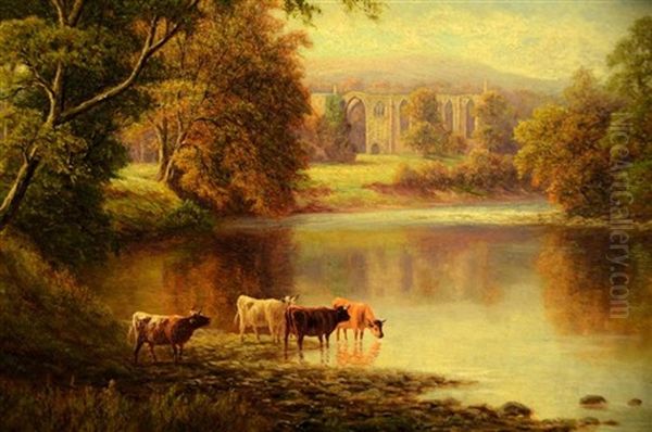 Pastoral Landscape Oil Painting by William Mellor