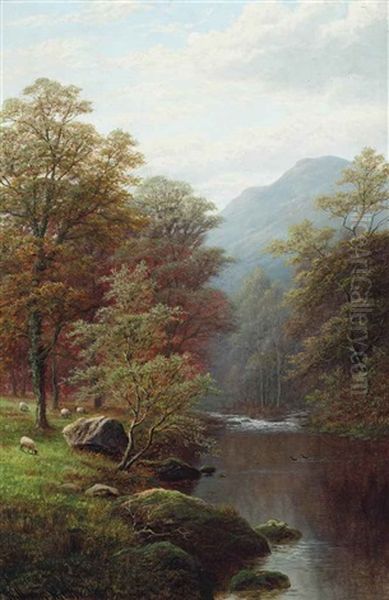 On The Rothay, Westmoreland Oil Painting by William Mellor