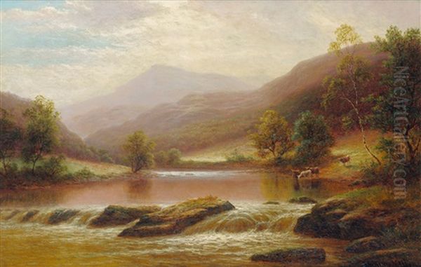 Moel Siabod From The Llugwy, North Wales Oil Painting by William Mellor