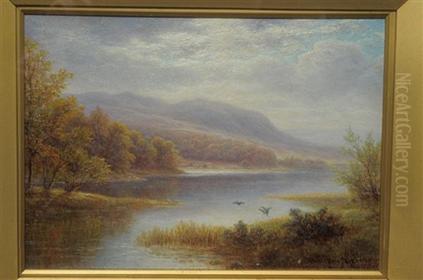 Rydal Lake, Westmorland Oil Painting by William Mellor