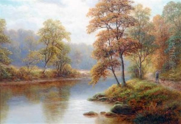 The Wharf, Bolton Woods Oil Painting by William Mellor