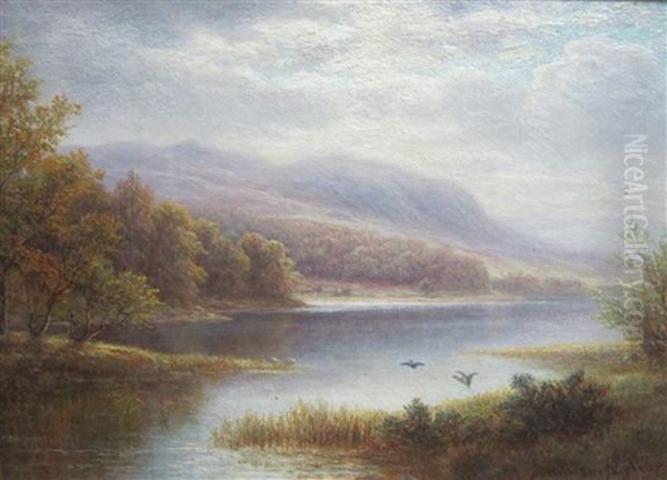 On The Lledr, North Wales (+ Rydal Lake, Westmorland; Pair) Oil Painting by William Mellor