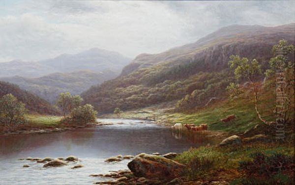 On The Hebden (+ On The Lleder; Pair) Oil Painting by William Mellor