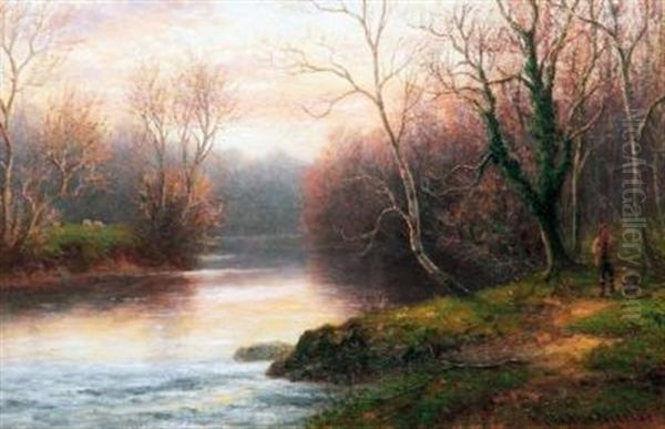 On The Nidd, Near Knaresborough (+ Another, Pair) Oil Painting by William Mellor