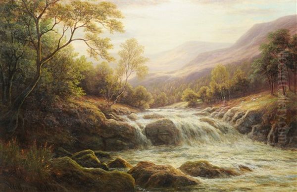 On The Llugwy, North Wales Oil Painting by William Mellor