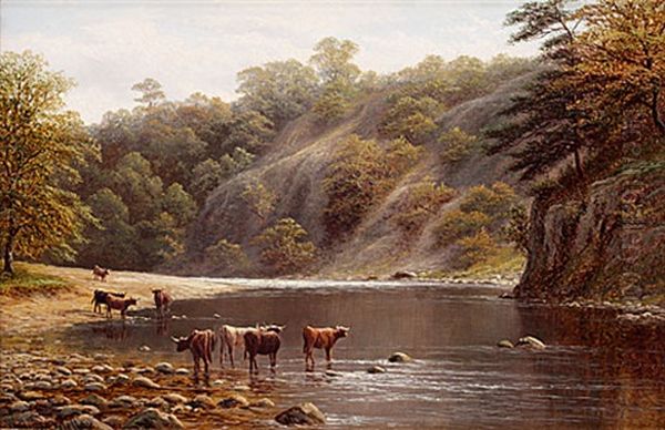 On The Wharfs Bolton Woods Oil Painting by William Mellor