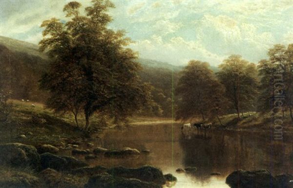 The Wharf, Bolton Woods Oil Painting by William Mellor