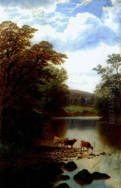 On The Wharfe, Bolton Abbey (+ Fairy Glen North Wales; Pair) by William Mellor