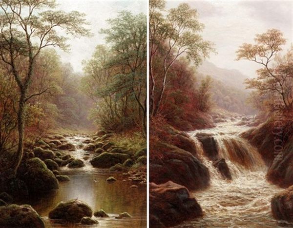 Ben Ghyll, Middleton Near Ilkley (+ On The Machno, North Wales; Pair) Oil Painting by William Mellor