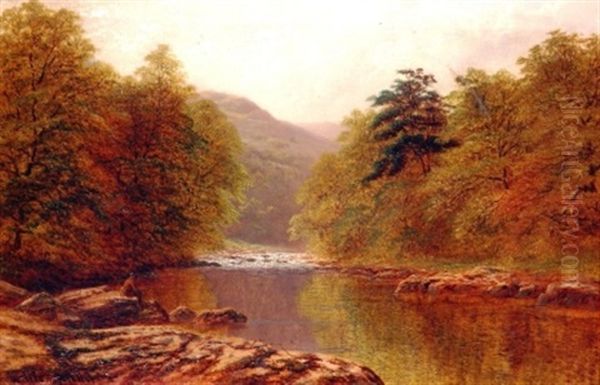 On The Wharfe, Near Illkley by William Mellor