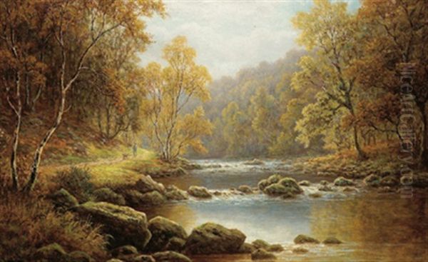 Englische Flusslandschaften (pair) Oil Painting by William Mellor