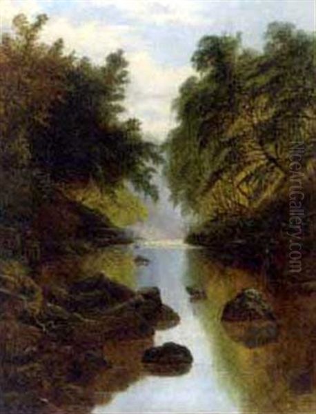 The Valley River Oil Painting by William Mellor