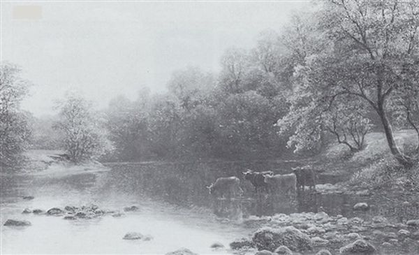 On The Wharfe Near Ilkley Oil Painting by William Mellor