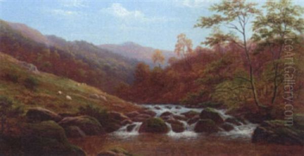 On The Rothay Near Grasmere Oil Painting by William Mellor