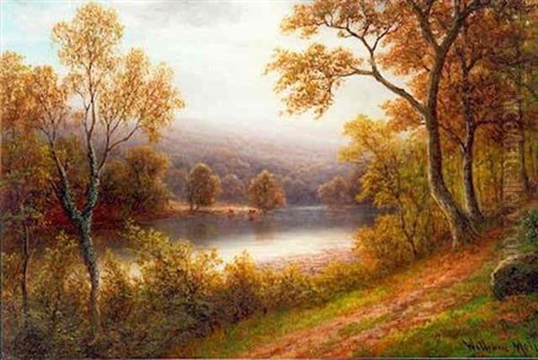 A Peep Of The Wharfe, Bolton Woods Oil Painting by William Mellor