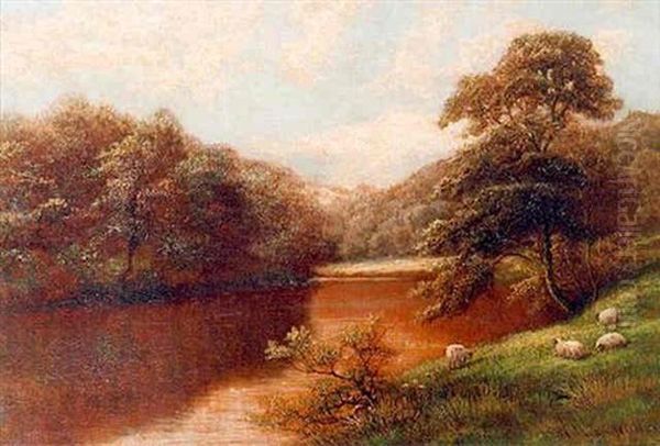 On The Nidd, Yorkshire Oil Painting by William Mellor