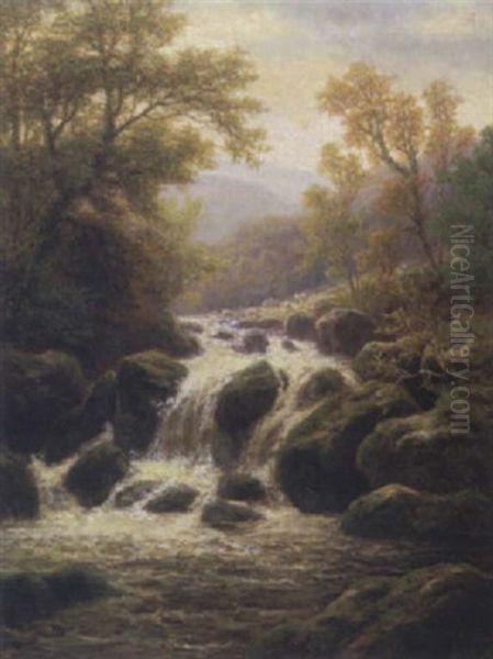 Gebirgsbach Oil Painting by William Mellor