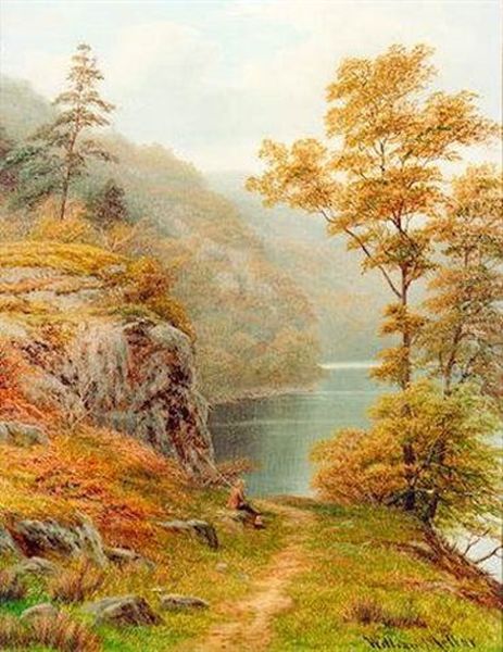 Styborrow Crag, Ullswater, Westmorland Oil Painting by William Mellor