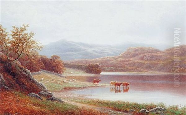 Rydal Lake, Westmorland Oil Painting by William Mellor