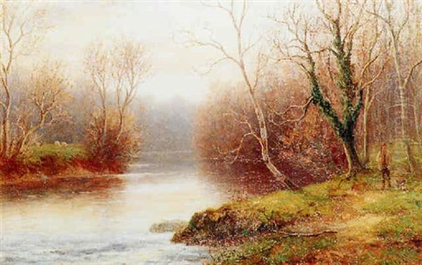 On The Nidd, Knaresborough Oil Painting by William Mellor