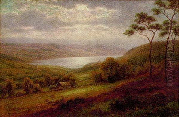 Nidderdale, Nt. Pataley Bridge, Yorkshire, Bradford, Reservoir In The Distance Oil Painting by William Mellor