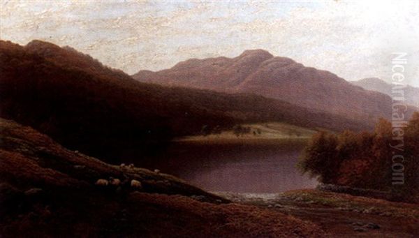 Silver Howe, Grasmore Lake From Loughrigg, Westmoreland Oil Painting by William Mellor