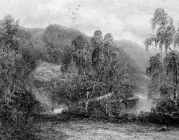 View In Borrowdale, Near Keswick, Cumberland Oil Painting by William Mellor