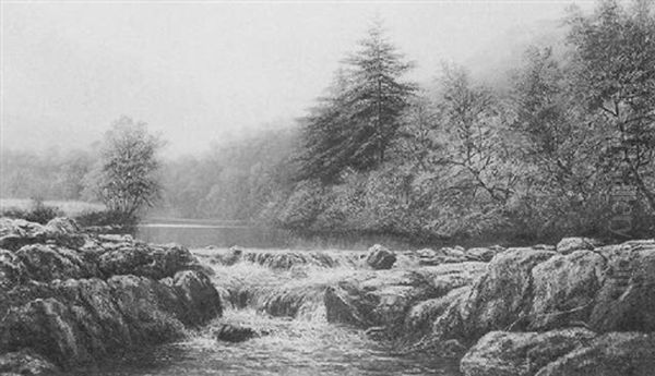 On The Lugwy, Bettws-y-coed Oil Painting by William Mellor