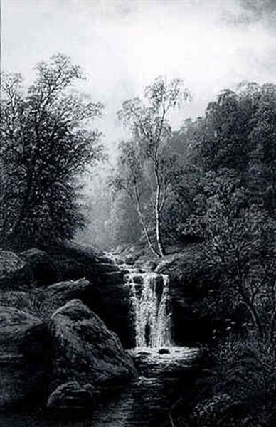 Fairy Dell, Near Ben Rhydding, Ilkley Oil Painting by William Mellor