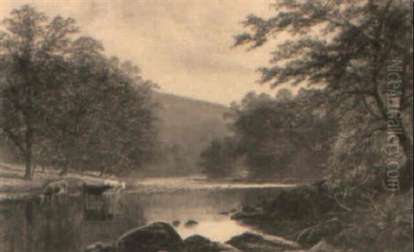 On The Wharft, Bolton Wood, Yorkshire Oil Painting by William Mellor