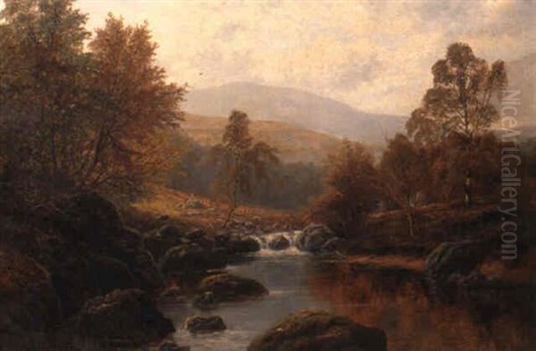 A Quiet River Oil Painting by William Mellor