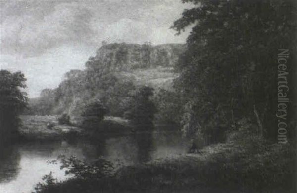 Jackdaw Crag Knaresborough Oil Painting by William Mellor