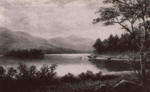 Derwent Water Cumberland Oil Painting by William Mellor